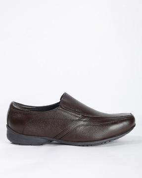 textured formal slip-on shoes