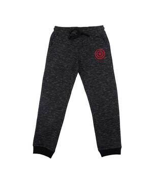 textured full length joggers