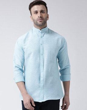 textured full sleeves shirt