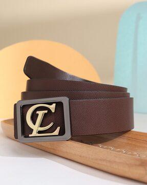 textured genuine leather belt