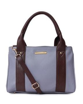 textured handbag with detachable strap