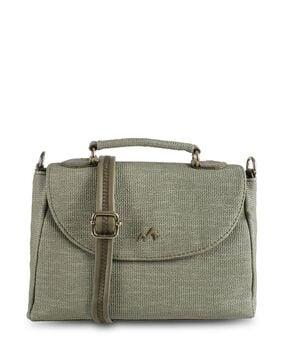 textured handbag with detachable strap