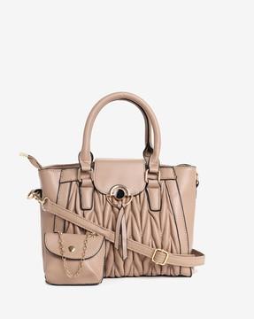 textured handbag with purse