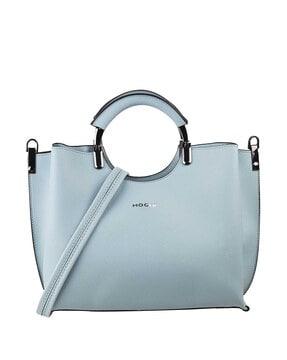 textured handbag with shoulder strap