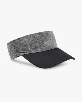 textured headwrap flat cap with visor