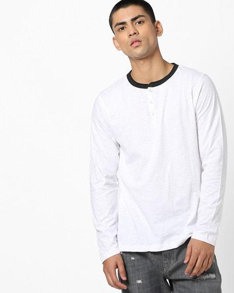 textured henley t-shirt