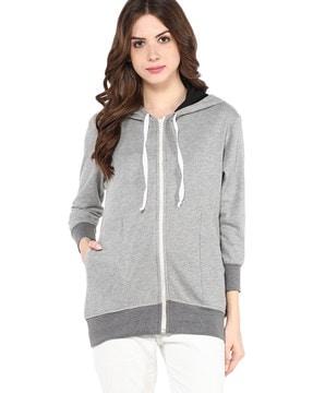 textured hooded sweatshirt