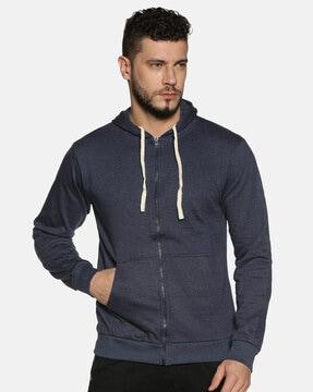 textured hoodie with full sleeves