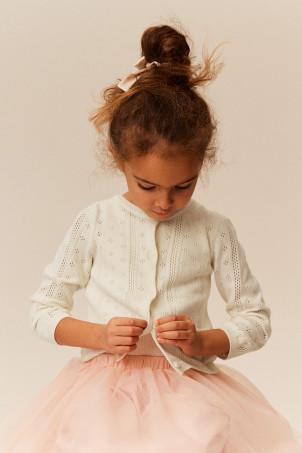 textured-knit cotton cardigan