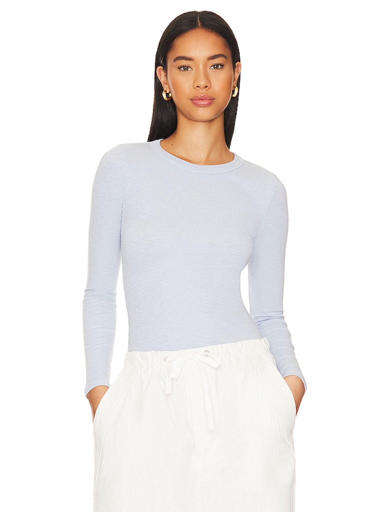 textured knit crew top