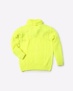 textured knit turtleneck sweater