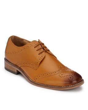 textured lace-up brogues