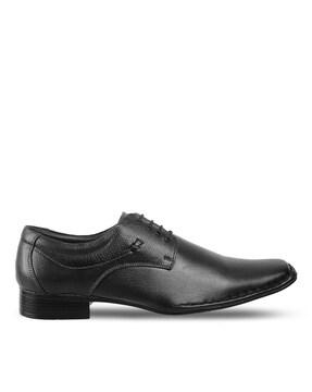 textured lace-up derby shoes