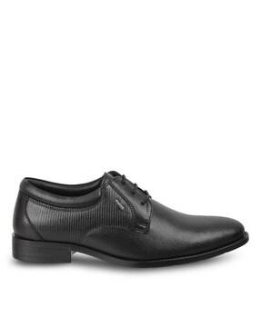 textured lace-up derby shoes