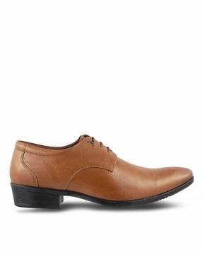 textured lace-up derbys