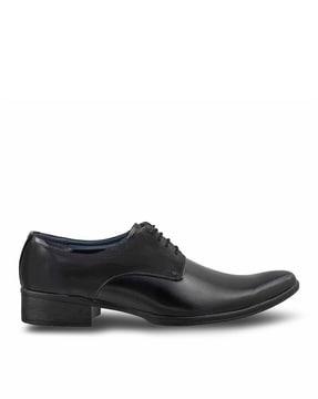 textured lace-up formal derbys