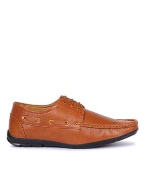 textured lace-up formal shoes