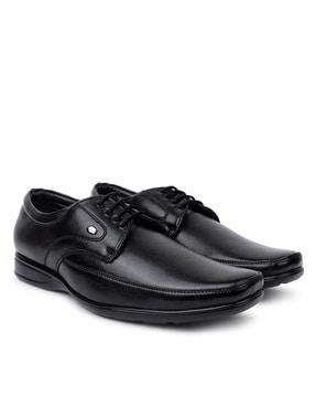 textured lace-up formal shoes