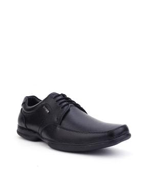 textured lace-up formal shoes