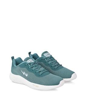 textured lace-up sports shoe