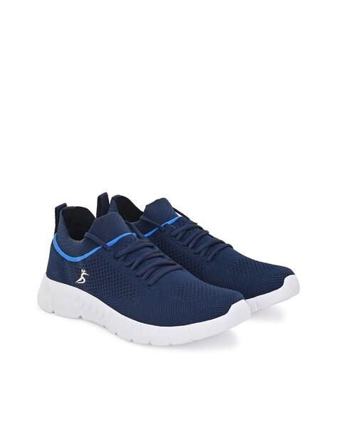 textured lace-up sports shoes