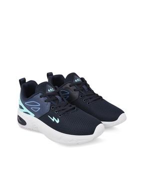 textured lace-up sports shoes