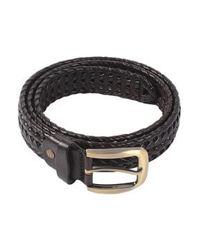 textured leather reversible belt