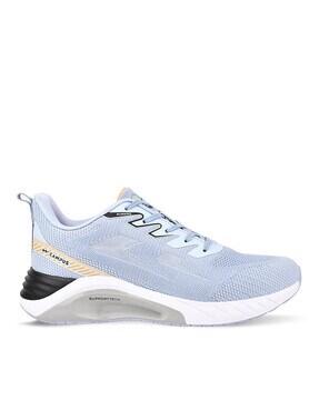 textured light weight lace-up sports shoes