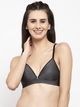 textured lightly-padded bra