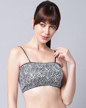 textured lightly-padded bra