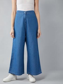 textured lightweight full length pants