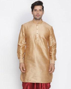 textured long kurta with slits