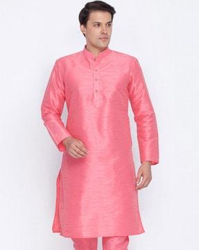 textured long kurta with slits