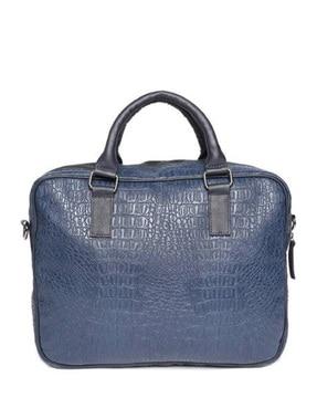 textured messenger bag with detachable strap