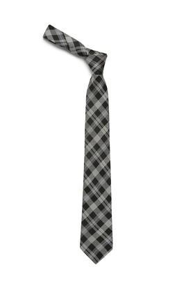 textured microfiber mens party wear neck tie - grey