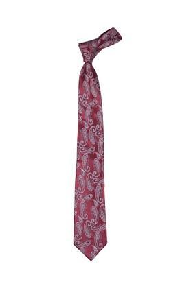 textured microfiber mens party wear neck tie - red