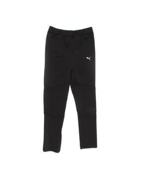 textured mid-rise trackpants