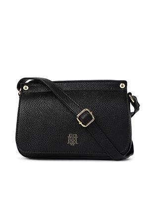 textured monogram sling bag