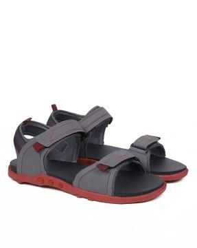 textured multi strap sandal