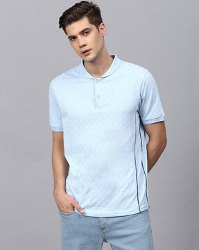 textured polo t-shirt