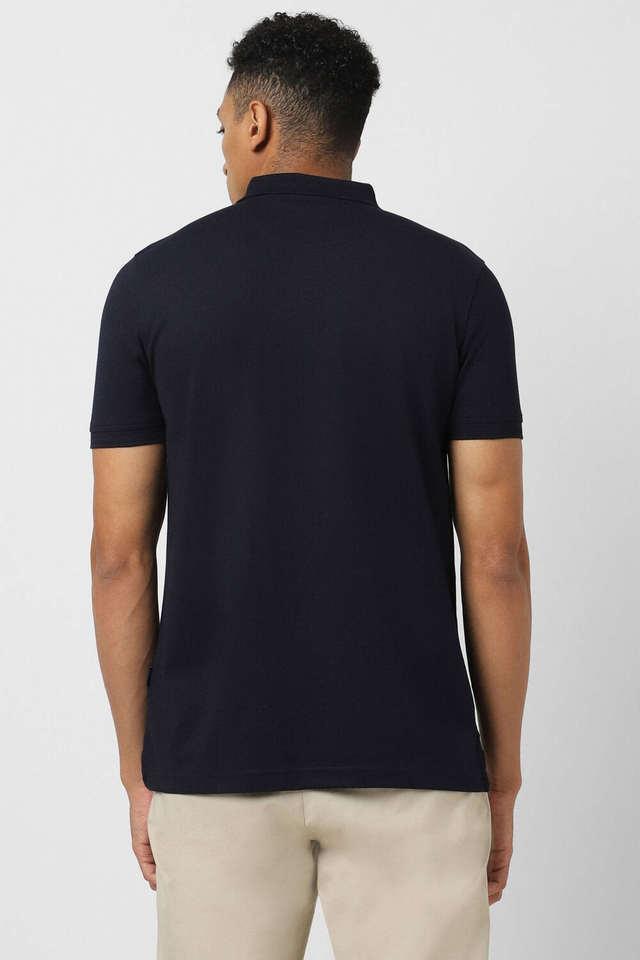 textured polyester polo mens t-shirt