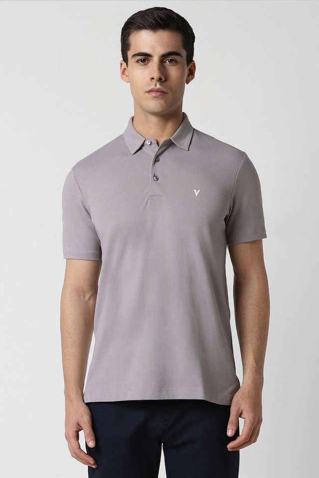 textured polyester polo mens t-shirt