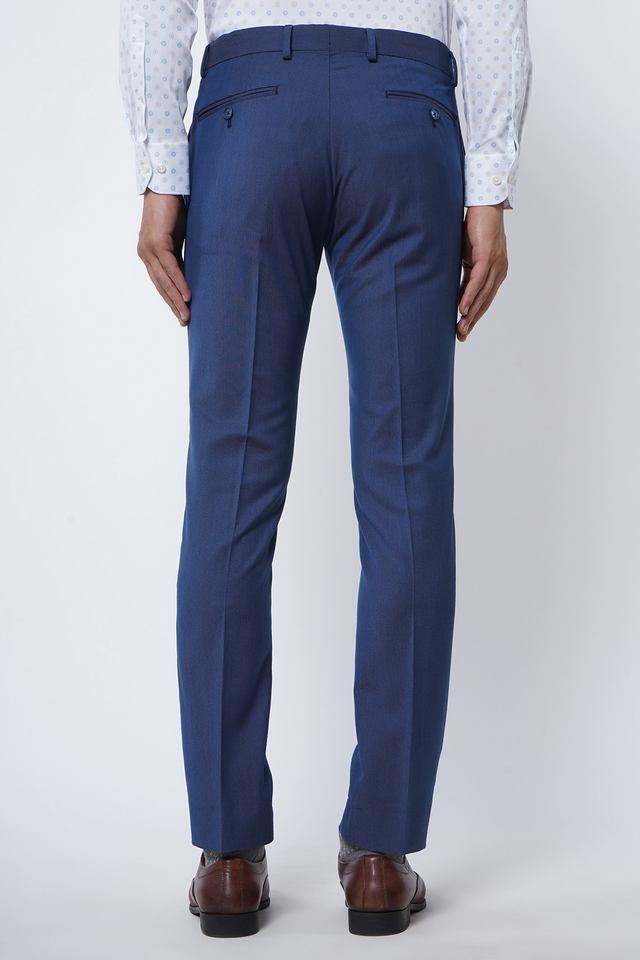 textured polyester slim fit mens formal wear trousers