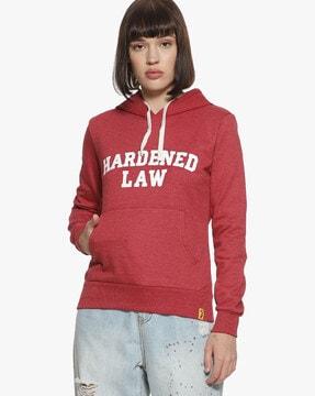 textured print hoodie sweatshirt