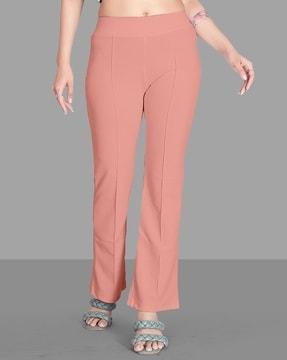 textured print relaxed fit trousers