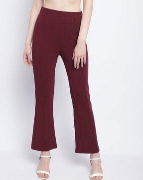 textured print relaxed fit trousers