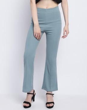 textured print relaxed fit trousers
