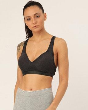 textured racerback sports bra