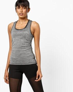 textured racerback tank top