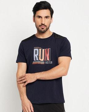 textured regular fit crew- neck t-shirt